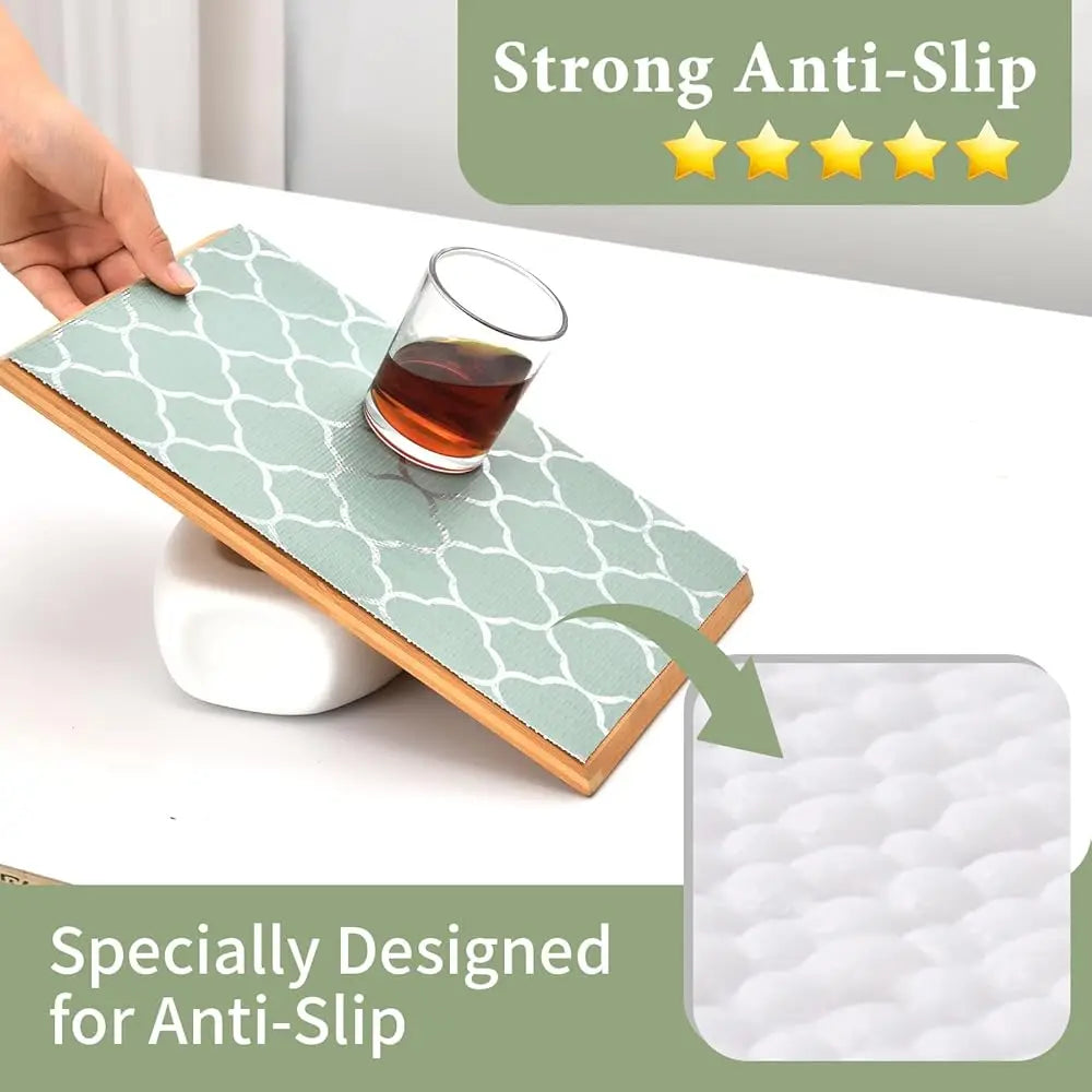 Shelf Liners For Kitchen Cabinets Non Adhesive Drawer Liner 12In X 20Ft Light Green Quatrefoil Thickened Shelf Liner Strong