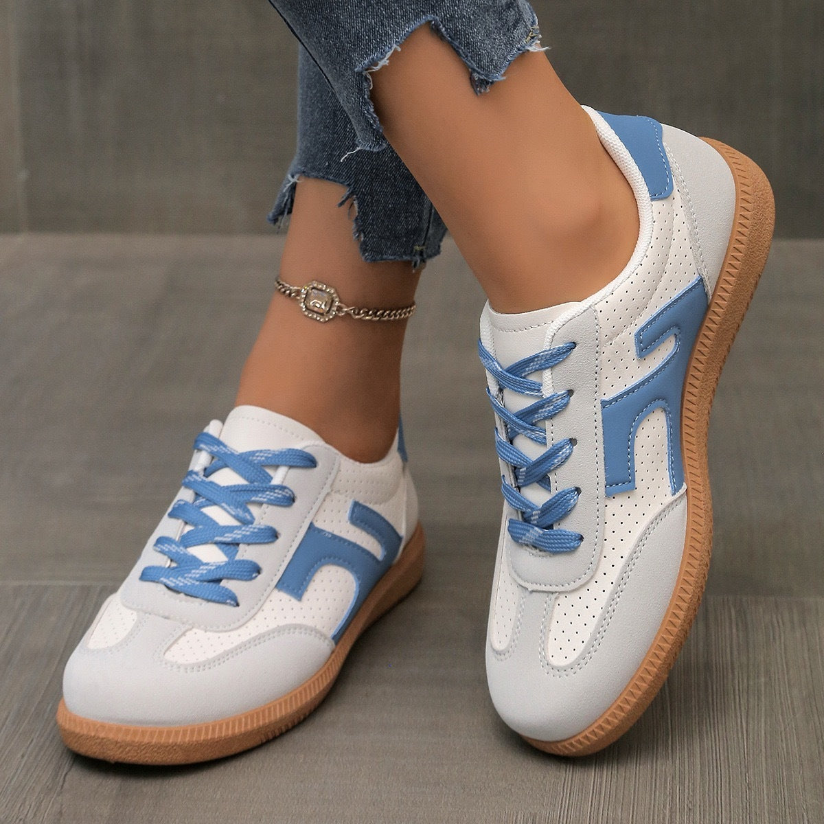European And American Retro Color Matching Plus Size German Training Shoes Sneaker