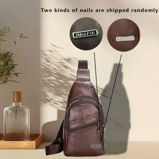 Waterproof Chest Bag Men's Trendy New Simple Multi-pocket Men's Shoulder Bag Casual Men's Messenger Bag Fashion Casual Business Messenger Bag