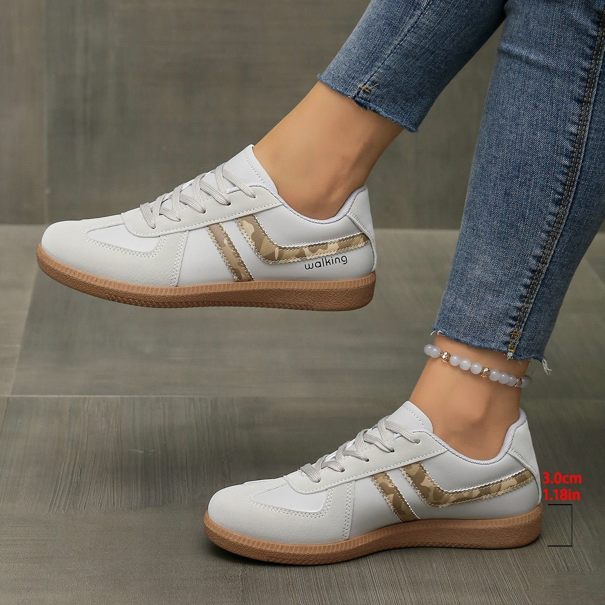 European And American Retro Color Matching Plus Size German Training Shoes Sneaker